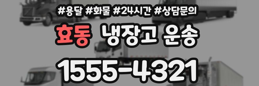 효동 냉장고 운송