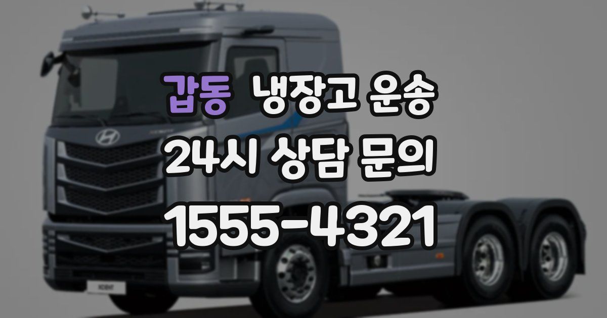 갑동 냉장고 운송