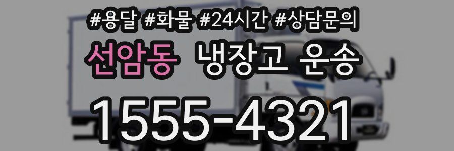 선암동 냉장고 운송