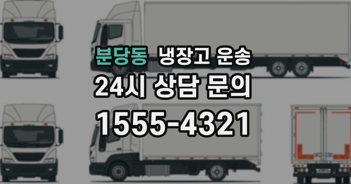 분당동 냉장고 운송