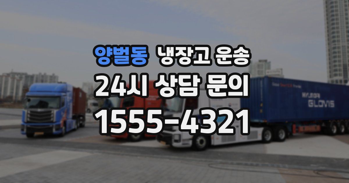 양벌동 냉장고 운송