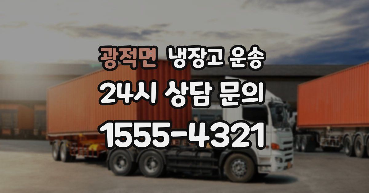 광적면 냉장고 운송