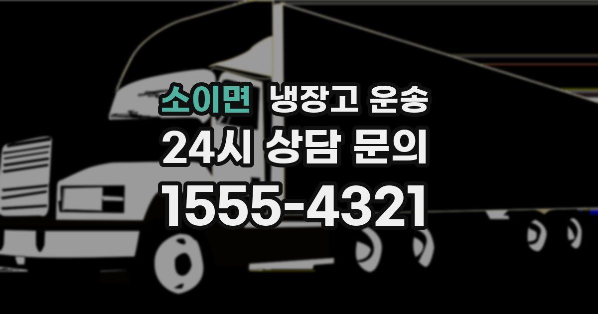 소이면 냉장고 운송