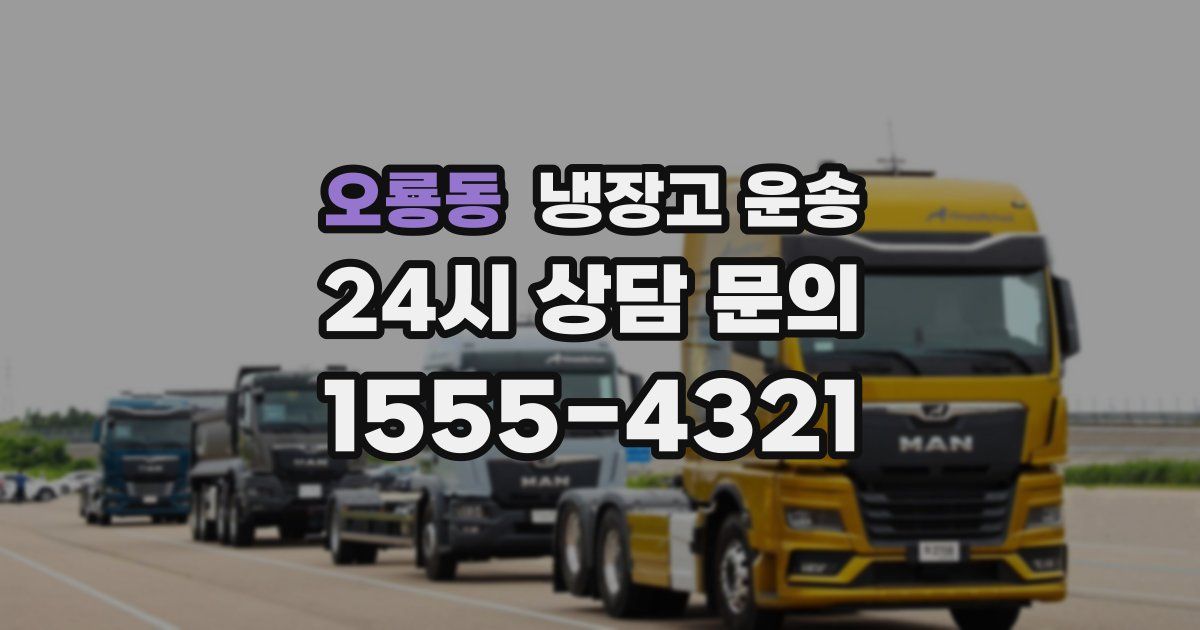 오룡동 냉장고 운송