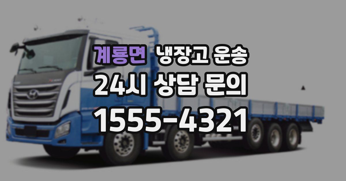 계룡면 냉장고 운송