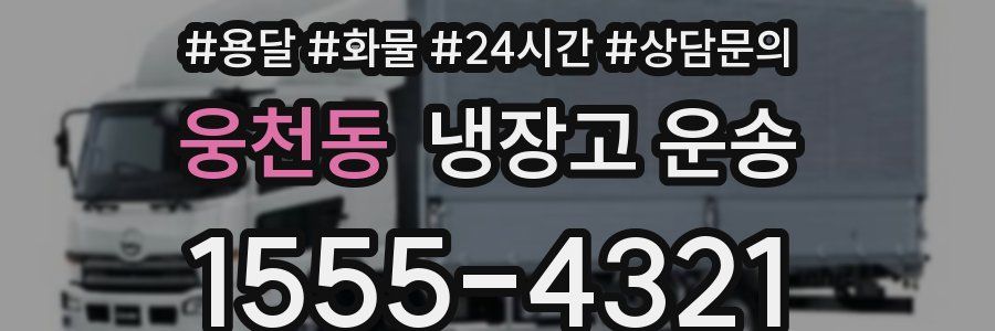 웅천동 냉장고 운송