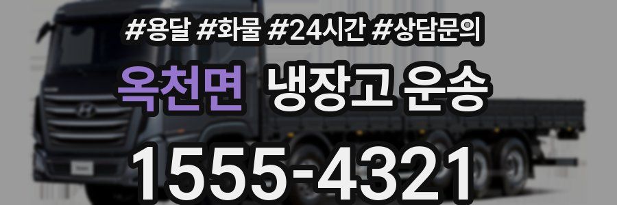 옥천면 냉장고 운송