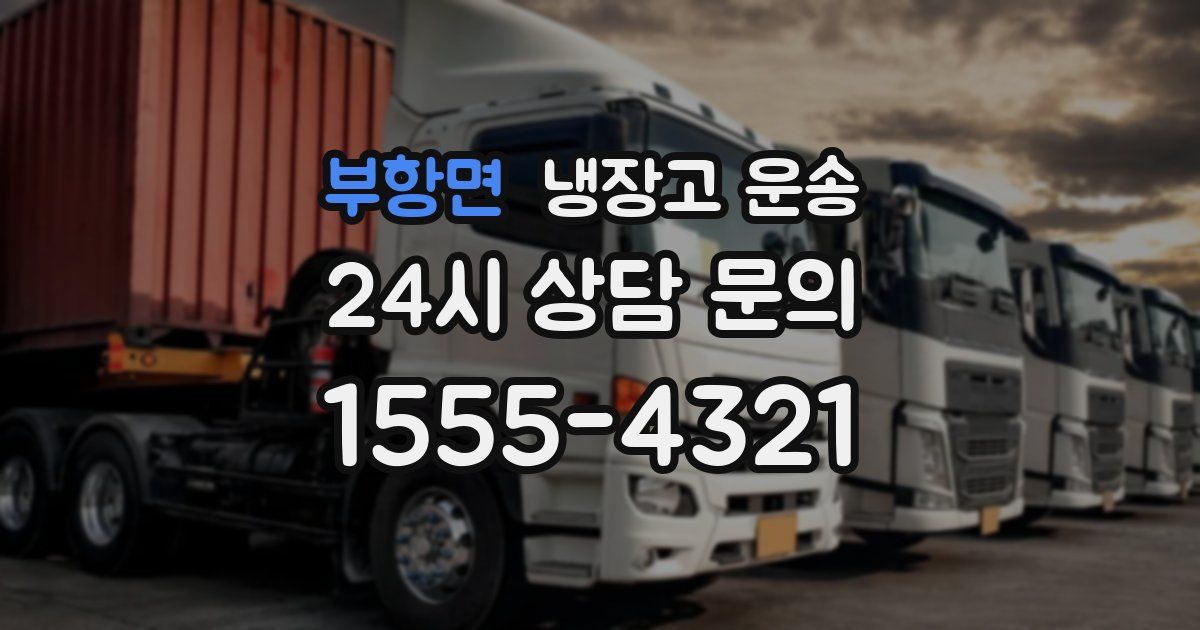 부항면 냉장고 운송