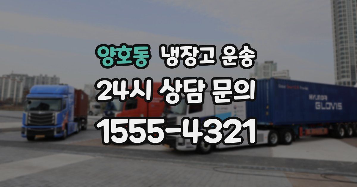 양호동 냉장고 운송