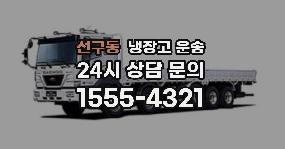 선구동 냉장고 운송