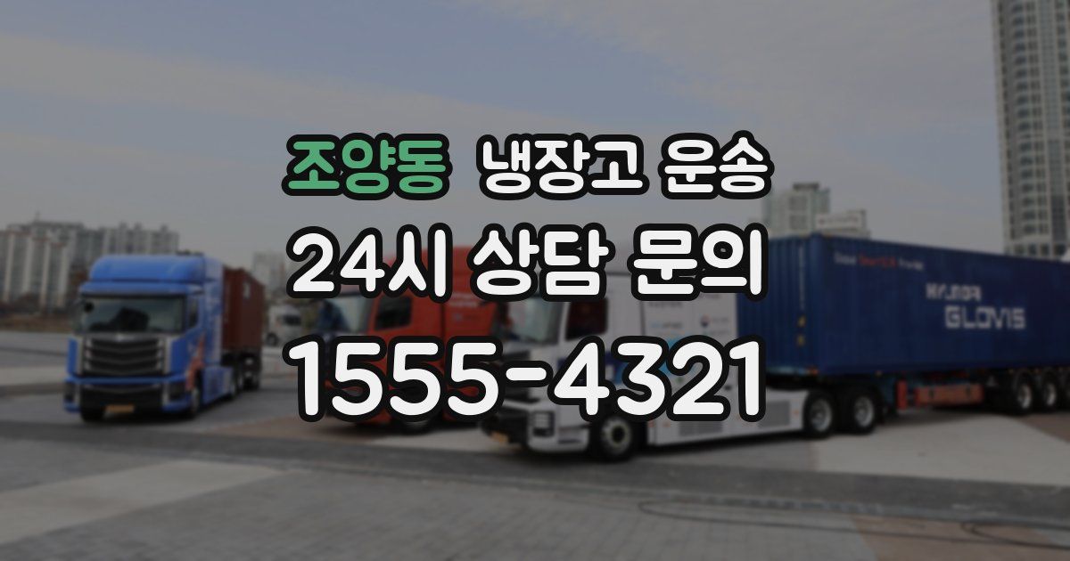 조양동 냉장고 운송