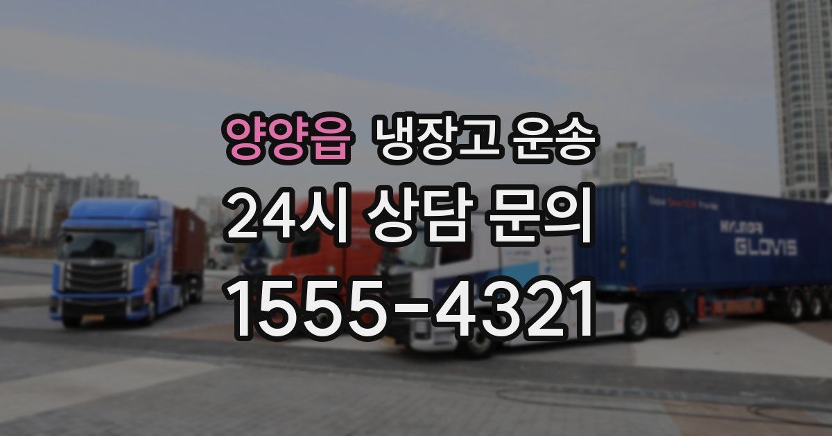 양양읍 냉장고 운송