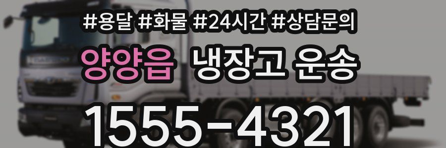 양양읍 냉장고 운송