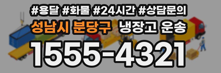 성남시 분당구 냉장고 운송