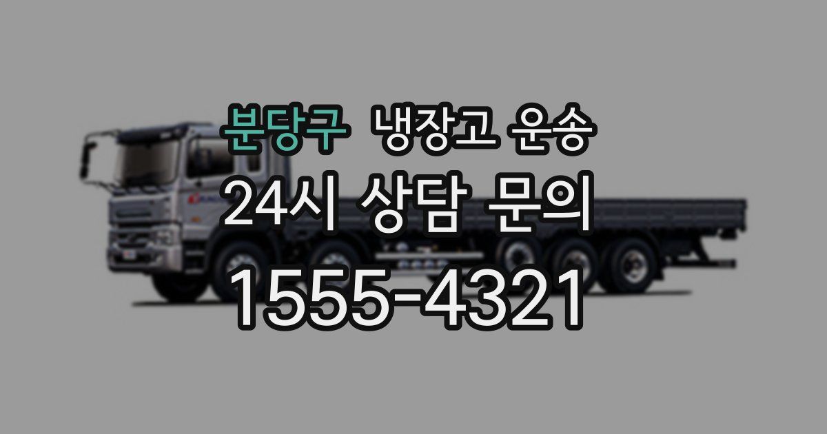 분당구 냉장고 운송