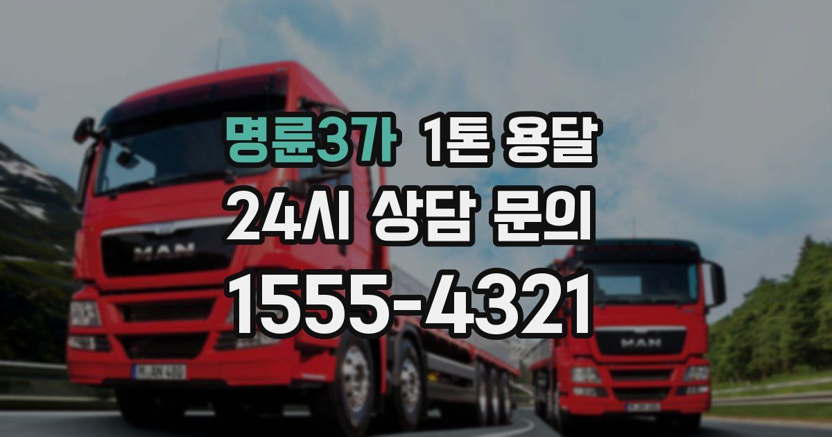 명륜3가 1톤 용달