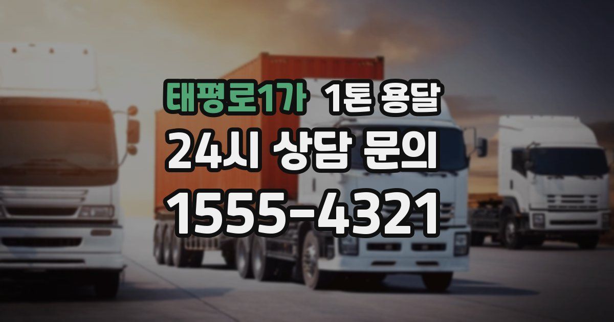 태평로1가 1톤 용달