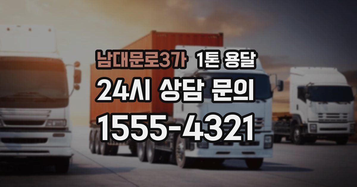 남대문로3가 1톤 용달