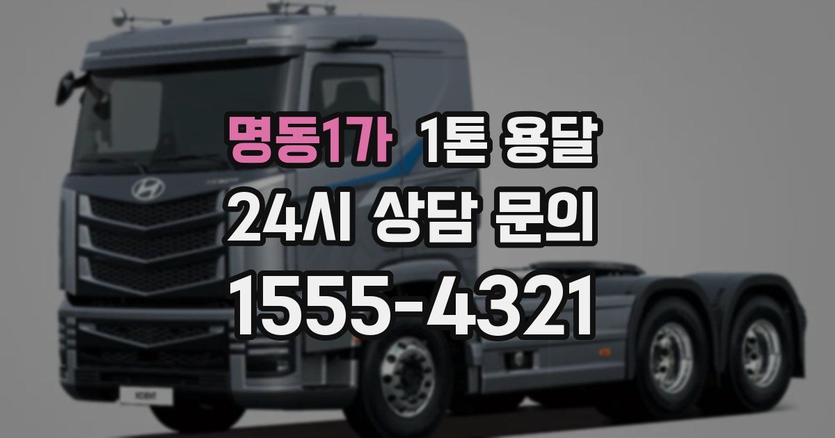 명동1가 1톤 용달