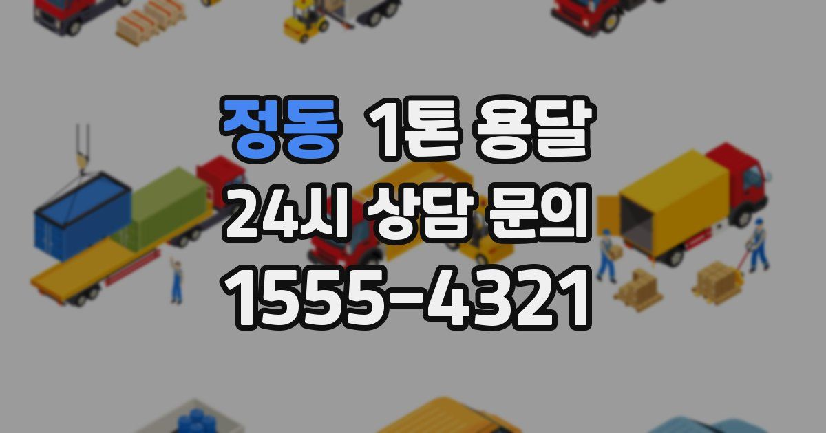 정동 1톤 용달
