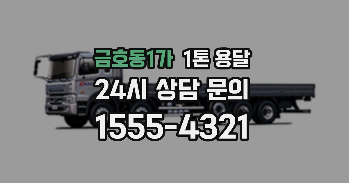 금호동1가 1톤 용달