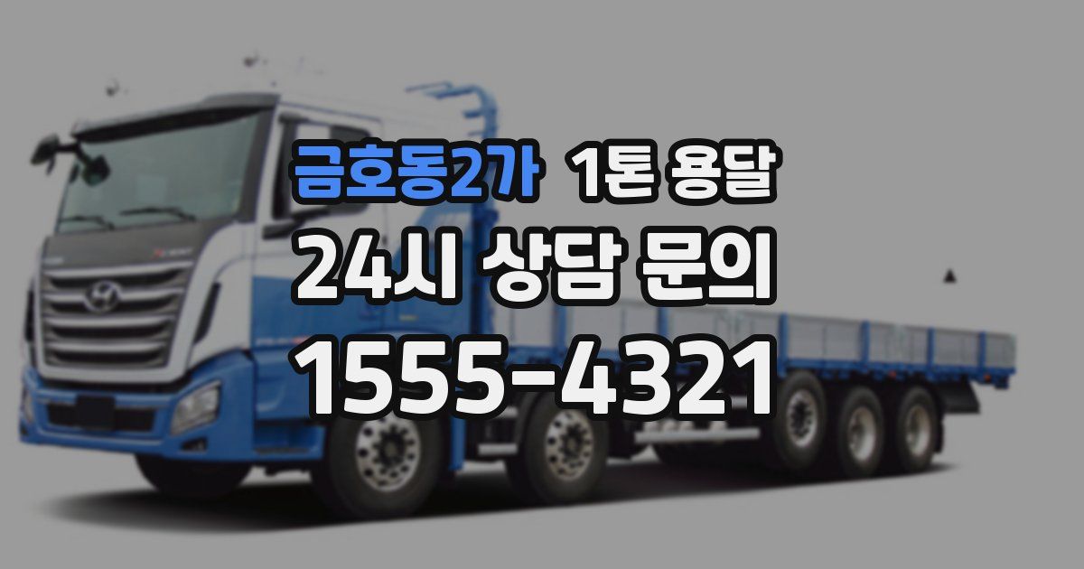 금호동2가 1톤 용달