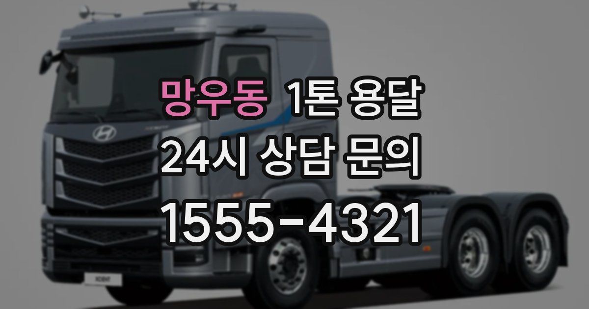 망우동 1톤 용달