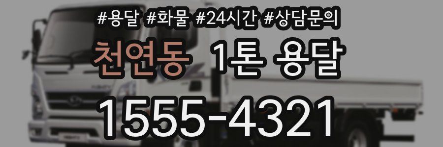 천연동 1톤 용달