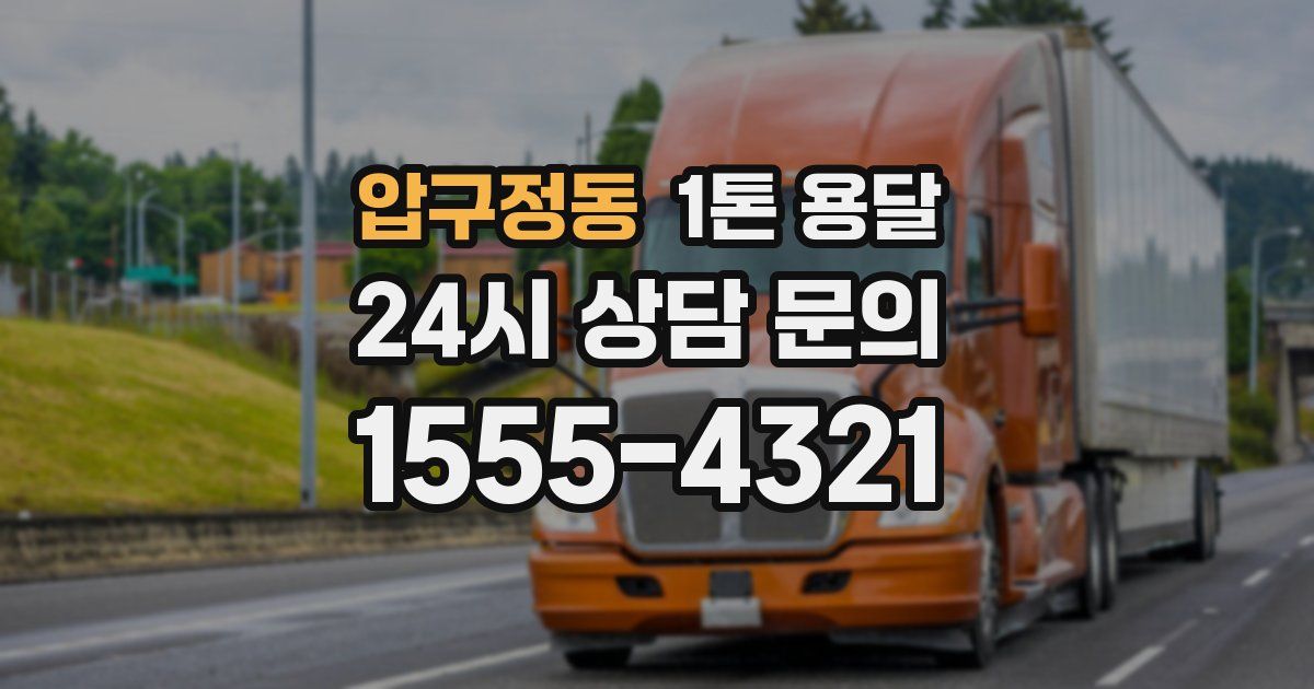 압구정동 1톤 용달