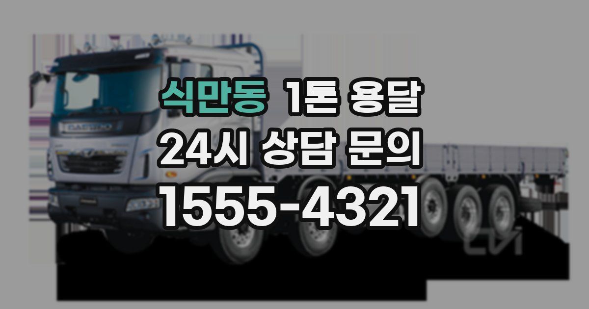 식만동 1톤 용달