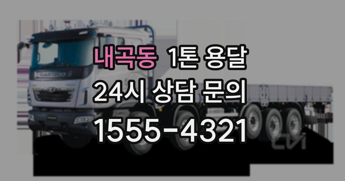 내곡동 1톤 용달