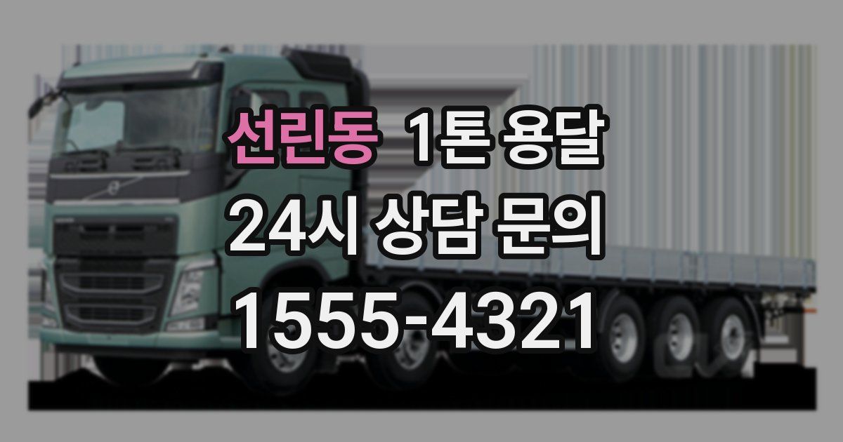 선린동 1톤 용달