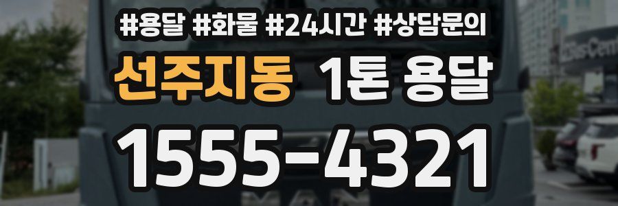 선주지동 1톤 용달