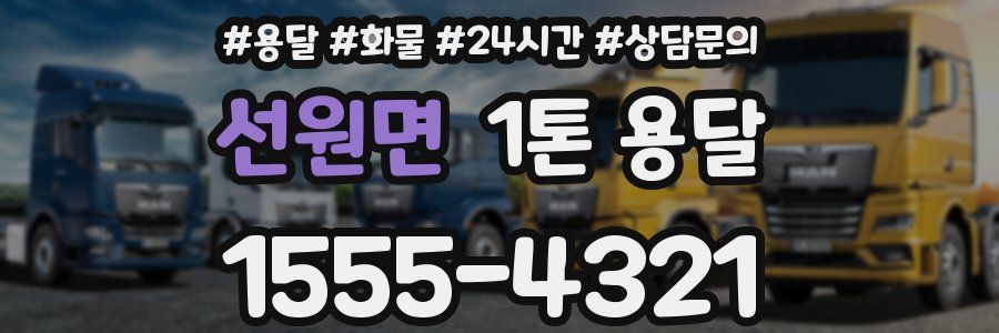 선원면 1톤 용달