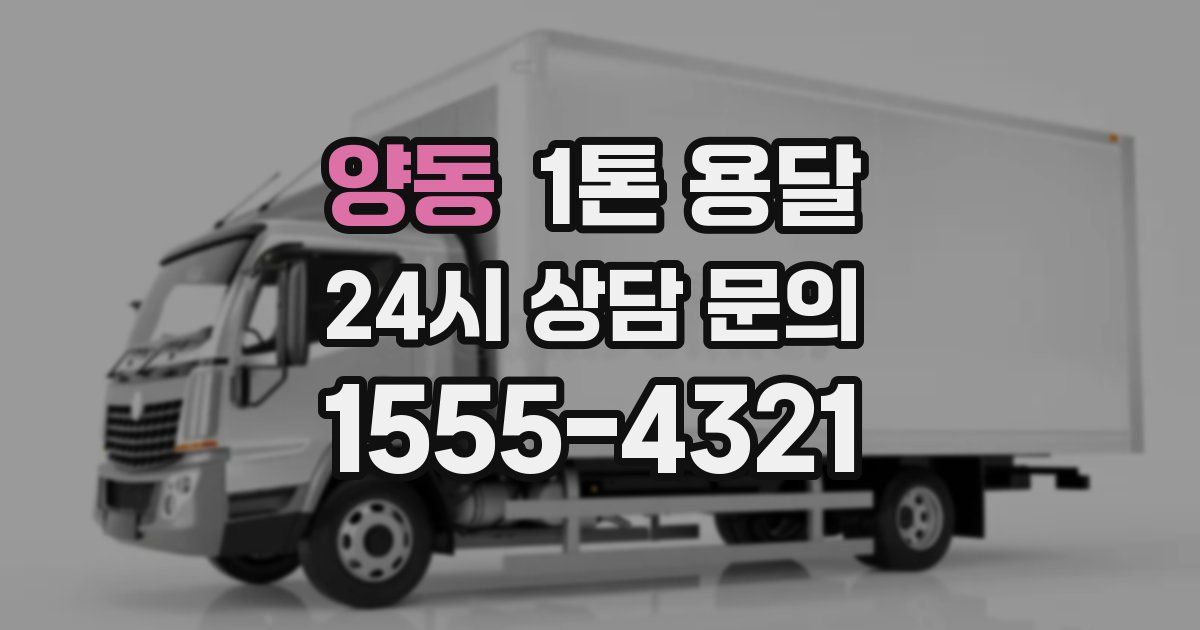 양동 1톤 용달