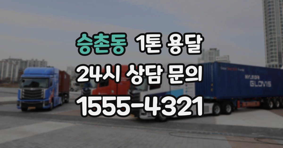 승촌동 1톤 용달
