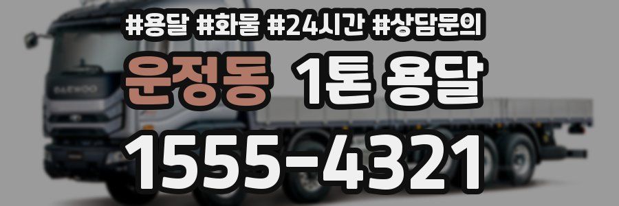 운정동 1톤 용달