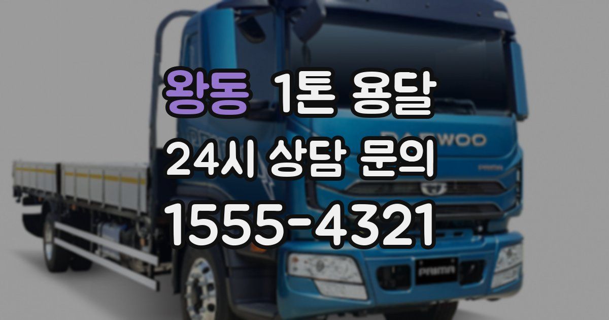 왕동 1톤 용달
