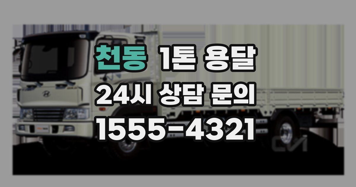 천동 1톤 용달