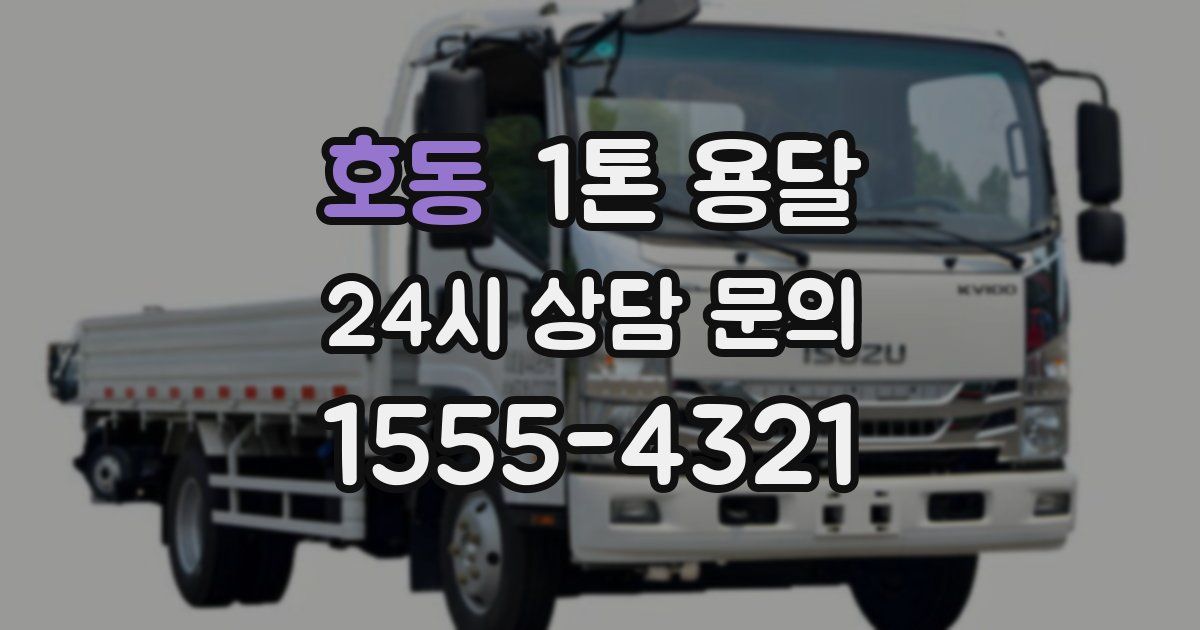 호동 1톤 용달