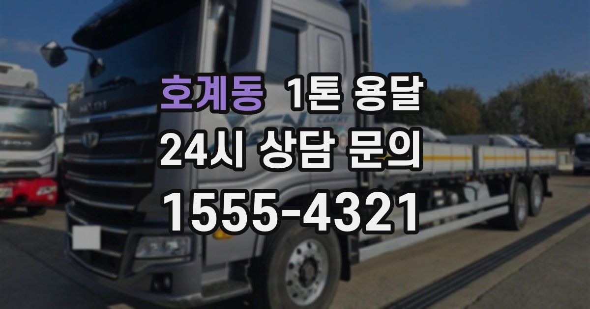호계동 1톤 용달