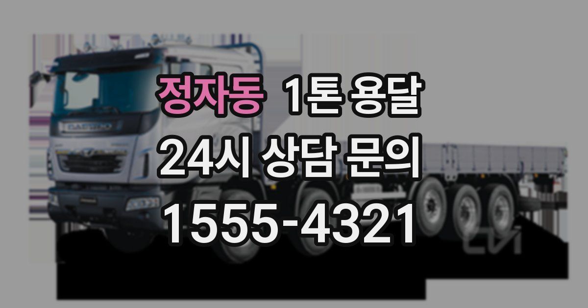정자동 1톤 용달