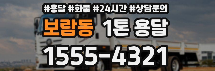 보람동 1톤 용달