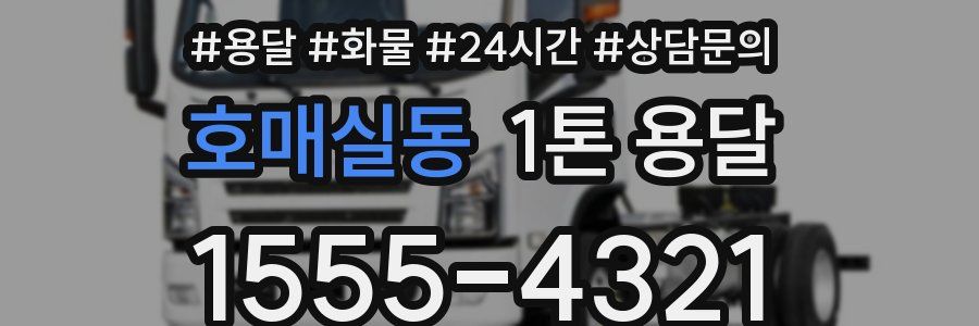호매실동 1톤 용달