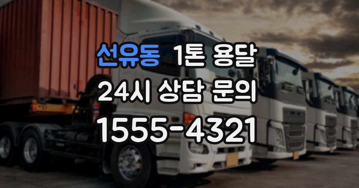 선유동 1톤 용달