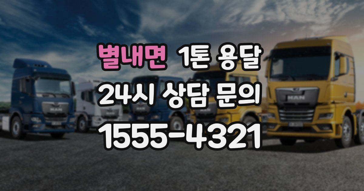 별내면 1톤 용달