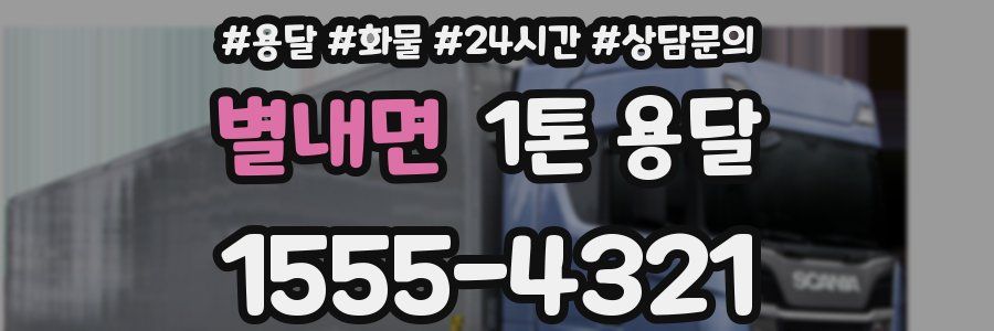 별내면 1톤 용달