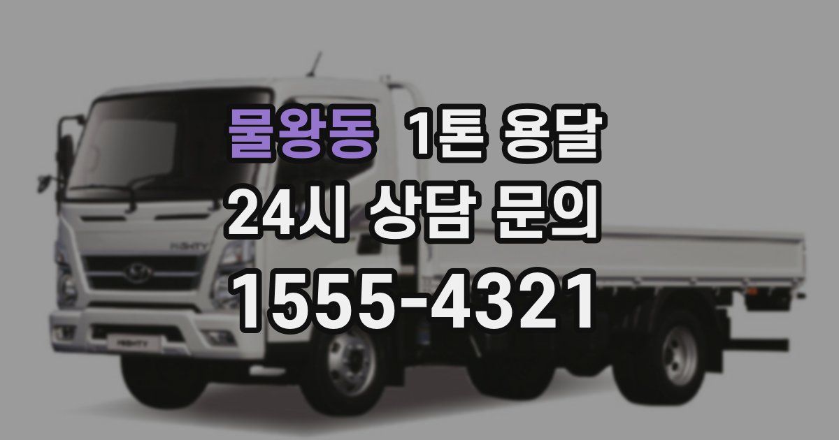 물왕동 1톤 용달