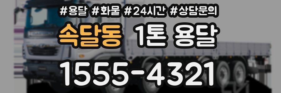 속달동 1톤 용달