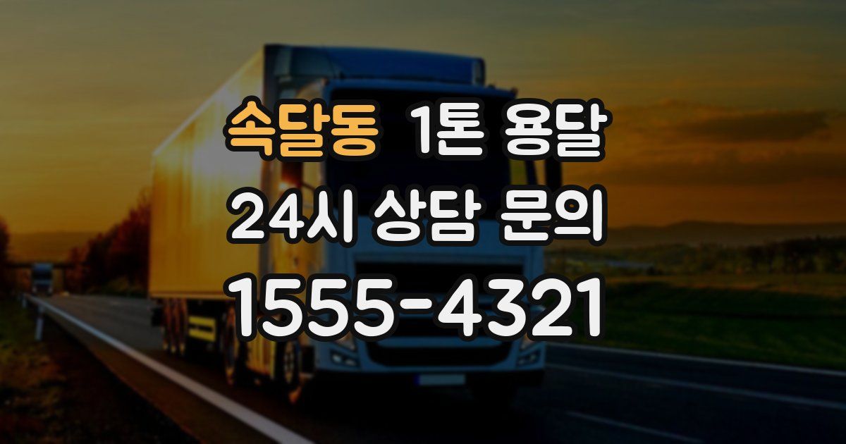 속달동 1톤 용달